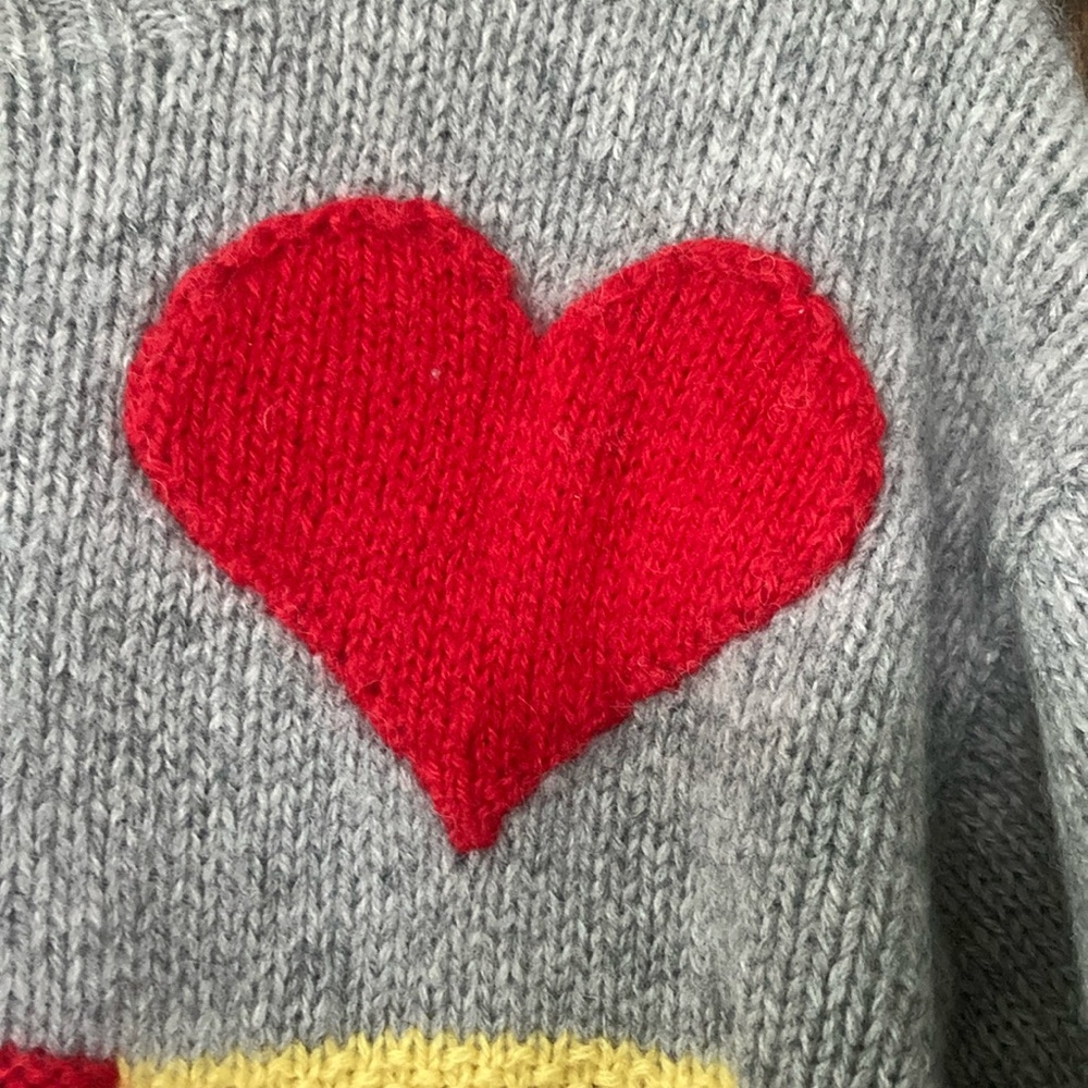 Unique Handknit Patchwork Sweater - image 3